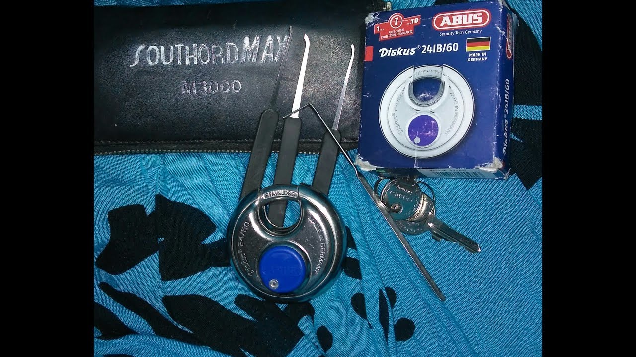 Lock Picking Abus Diskus Padlock 24ib60 Youtube