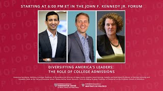 Diversifying America’s Leaders: The Role of College Admissions