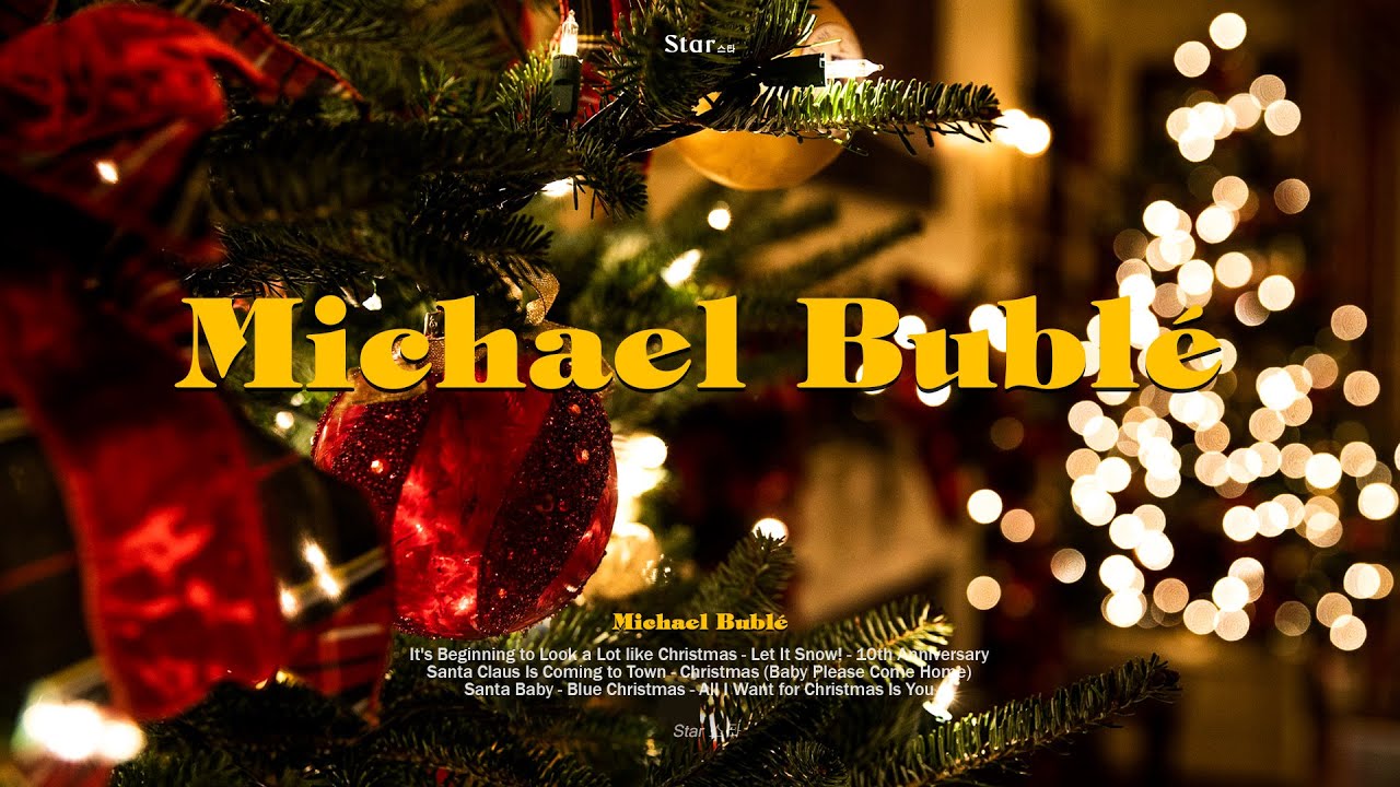 Michael Bublé Christmas Songs & Crackling Fireplace 🎄 Michael Bublé ...