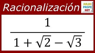 RACIONALIZACIÓN CON TRES TÉRMINOS EN EL DENOMINADOR