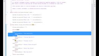 Eclipse Demo Explain switch case in Java