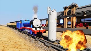 Explosive Train Station Against Lego Trains | Brick Rigs