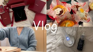 VIog | Cartier 까르띠에 다무르목걸이 언박싱 | 서순라길 비틀비틀타코 | 북악스카이웨이 팔각정 야경 | 마켓컬리 장보기 | 홈케어 테라웨이브 저녁루틴 🌙