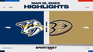 NHL Highlights | Predators vs. Ducks - March 12, 2023