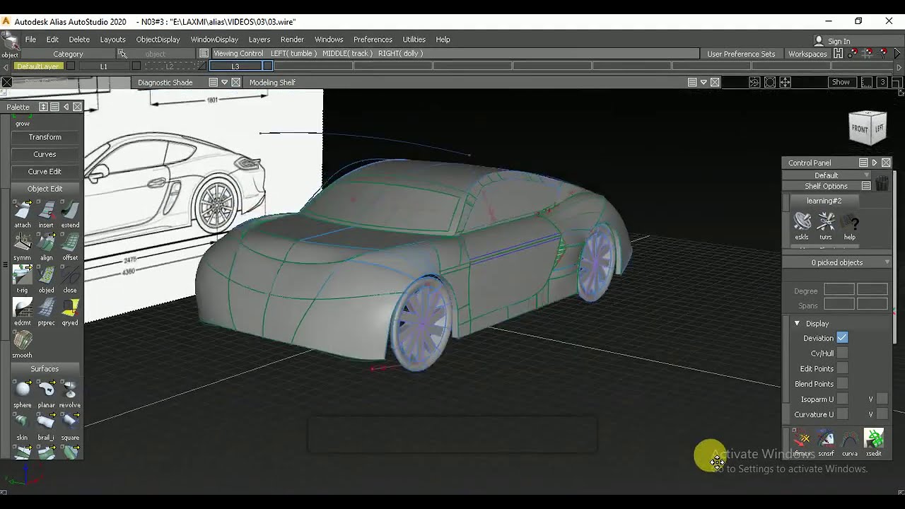 Autodesk Alias Tutorial - Car Modeling In Alias Part 8 - YouTube