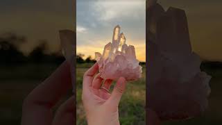 ✨🌸 Enchantment of Rose Quartz Cluster! 🌸✨ #rosequartz #pinklove ##healingcrystals