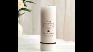 Personalized Wedding Unity Candles & Memorial Candles