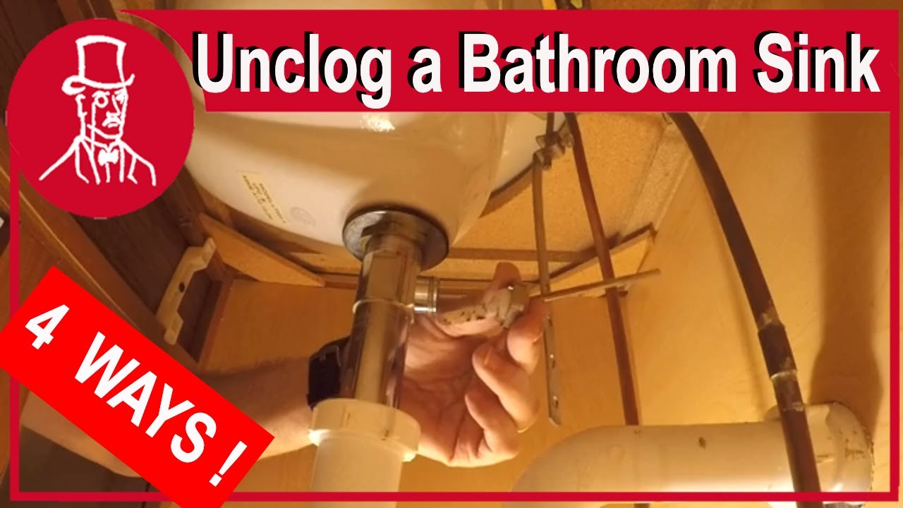 How To Unclog A Bathroom Sink Drain - YouTube