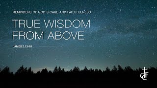 True Wisdom From Above (James 3:13-18) by Pastor BJ Sebastian