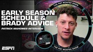 Patrick Mahomes on tough early season matchups, advice from Tom Brady & more! | The Pat McAfee Show