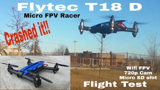 Flytec t18d micro drone. Outdoor Flight Test