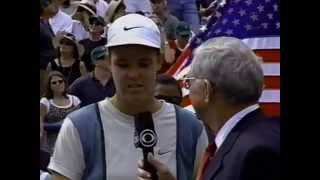 1998 US Open - Lindsay Davenport trophy ceremony