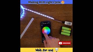 Making RGB light Bicycle🚴🏮 || wait for last look 😍| #shorts #experiment @MRINDIANHACKER