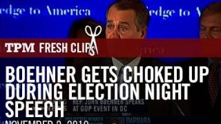 Boehner Gets Choked Up During Election Night Speech