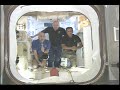 station crew talks to reporters about dragon spacecraft