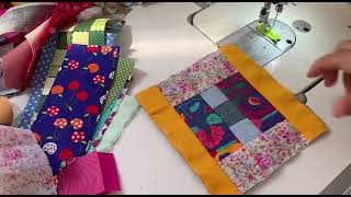 Construindo blocos de patchwork - Retalhos - Scrap fabric - DIY