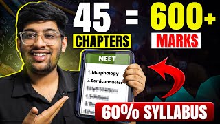 45 chapters = 600+ marks in NEET 2025🚀| Do or Die | High weightage syllabus