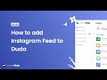 How to add an Instagram Feed to Duda