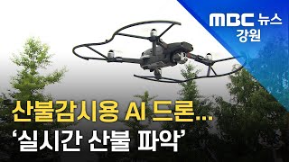 [뉴스리포트] 산불감시용 AI 드론 개발..실시간 산불방향 파악 220615