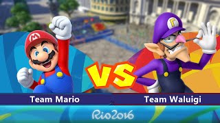 Mario & Sonic at the Rio 2016 Olympic Games - Team Mario Vs. Team Waluigi | Duel Football