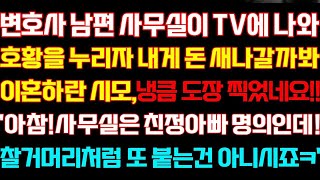 [반전 신청사연] 변호사남편 사무실이 호황을 누리자 이혼하란 시모,냉큼 도장찍으며'사무실은 친정아빠 명의인데!찰거머리처럼 또붙는건 아니죠/실화사연/사연낭독/드라마/라디오/사이다썰