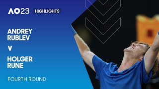 Andrey Rublev v Holger Rune Highlights | Australian Open 2023 Fourth Round
