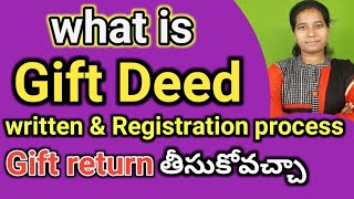 what is gift deed for property transfer in telugu|gift written registration process