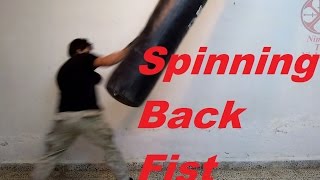 El golpe que esta prohibido en torneos de México/ Como hacer Golpe de tambor/  Spinning Back Fist