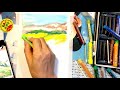 how to draw beautiful scenery step by step kad art