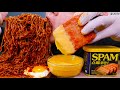 6000SHU NUCLEAR FIRE CHEDDAR BLACK BEAN NOODLES & EGG CHEESE SPAM 핵불닭게티 & 치즈스팸 먹방 REAL ASMR MUKBANG