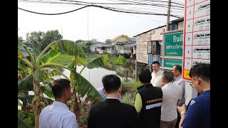 รองผู้ว่าฯปทุมธานีลงพื้นที่สำรวจสภาพคลองบางหลวงหัวป่า ตำบลบางพูน อำเภอเมืองปทุมธานี