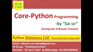 Python Dictionary Collection Accessing Key, Value pairs | Python Dictionary Keys & Values |#117