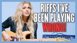 4 Famous Guitar Riffs I've Been Playing Wrong (feat. @lindsayell)