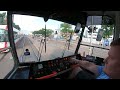 prázdninová čtyřka přes husovu do husovic 🚋 cab view tram brno