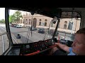 prázdninová čtyřka přes husovu do husovic 🚋 cab view tram brno