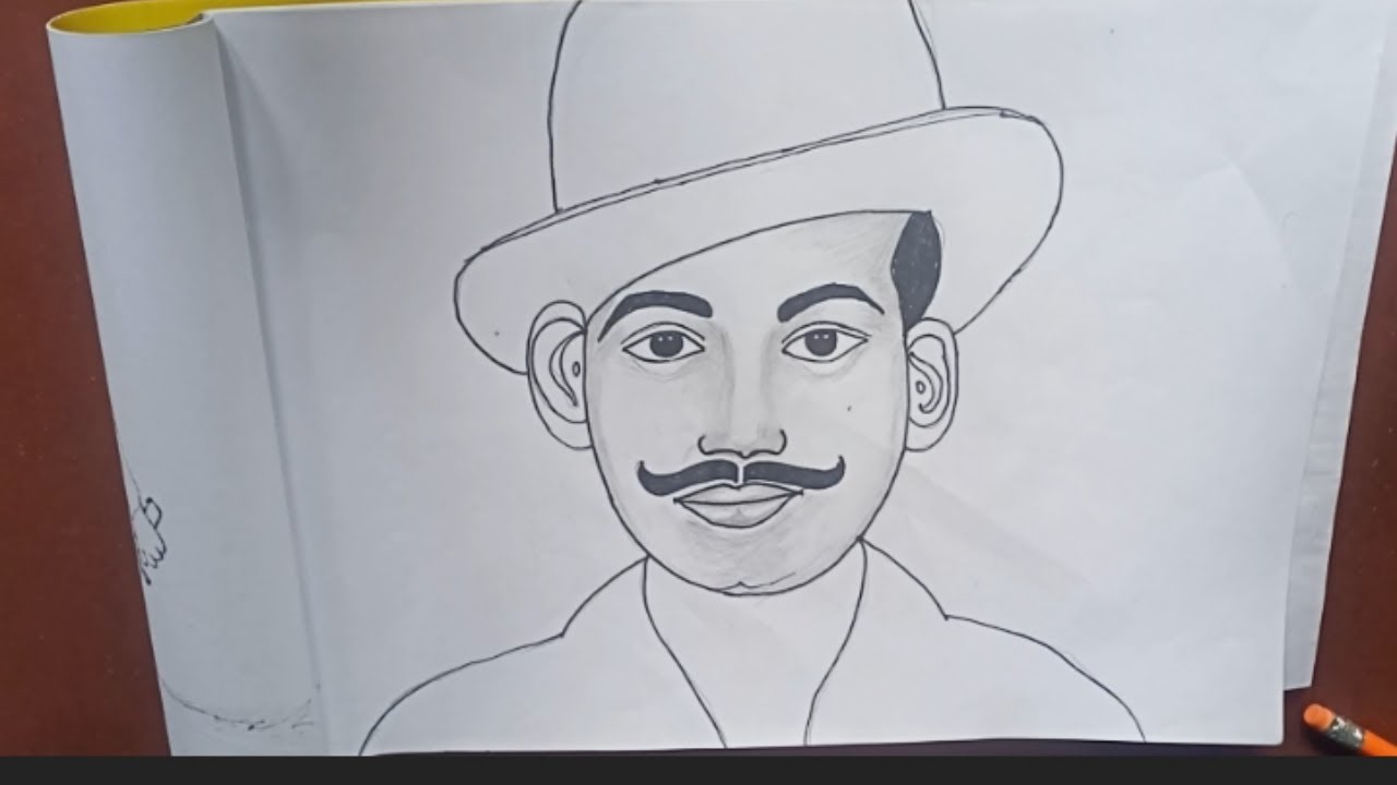 How To Draw Bhagat Singh Face Easy ( Step By Step). - YouTube