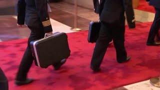 MOMENT: Putin filmed in China accompanied by officers with Russian nuclear briefcase
