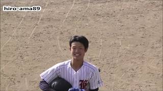 《広商ー広陵定期戦・ＯＢ戦》　８回表・広陵の攻撃　【佃勇典・登板】　20191117@コカ