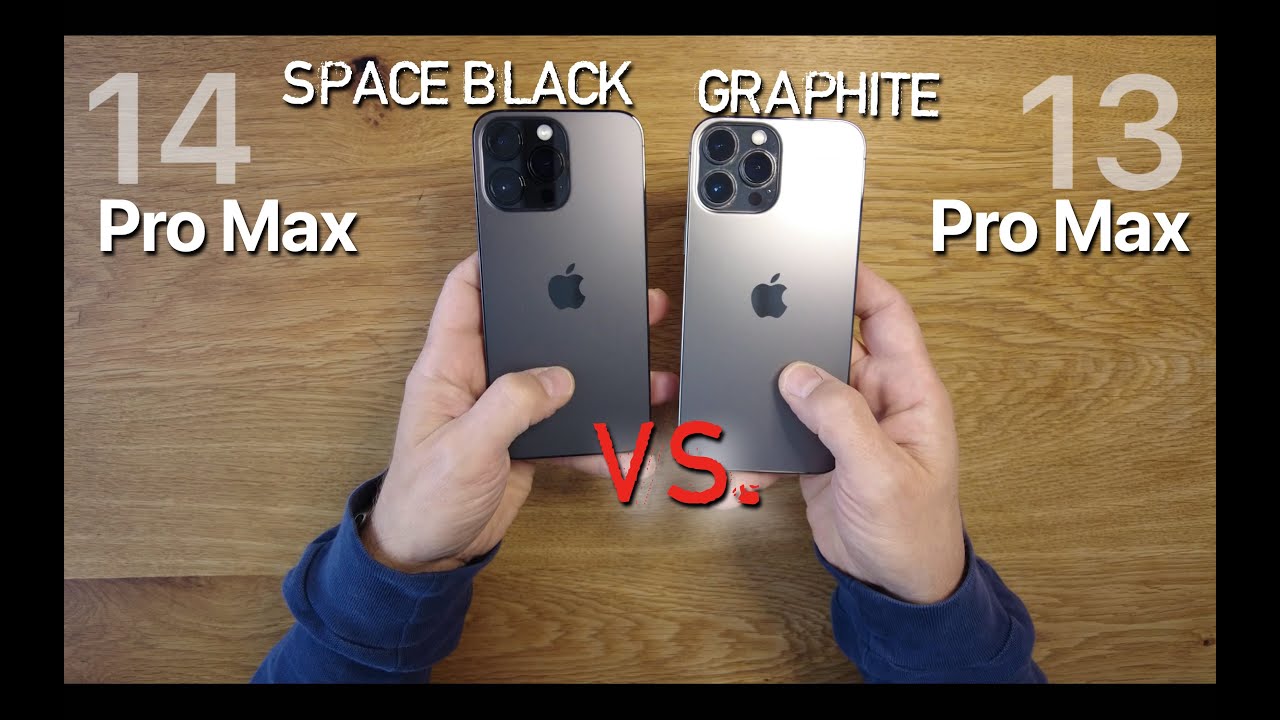 Color Comparison Between IPhone 14 Pro Max In Space Black And IPhone 13 ...