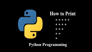 How to print inverted right angle triangle star "*" pattern using Python | python program beginner