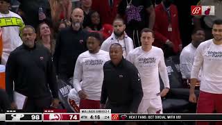 Jimmy Butler jumps Trae Young's pass then finishes with a dunk  Mice Trae checks out with 9 points,