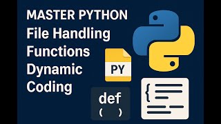 Master Python File Handling, Functions & Dynamic Coding | Complete Guide with Practical Examples