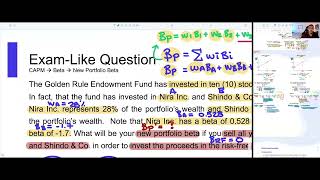 Solving for a Portfolio's New Beta | Exam Problems | CAPM | Intro to Finance