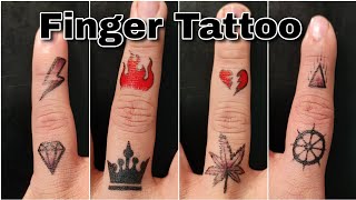 How to make finger Tattoo \finger tattoo || tattoo making art|| temporary tattoo art