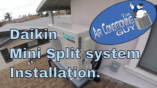 Daikin mini split system installation.