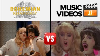 Bohemian Rhapsody Movie (2018) Vs Original Queen Music Videos | Comparison