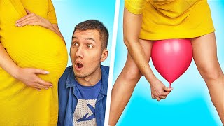 24 Hours Being Pregnant Challenge /  Funny Pregnancy Situations!