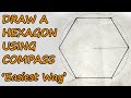 How to Draw a Perfect Hexagon Using a Compass #hexagon #compass