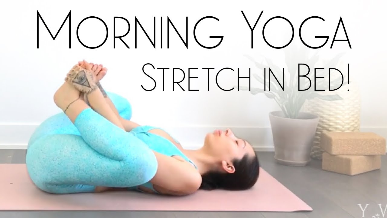 5 Minute Morning Yoga - BEST Yoga In Bed! - YouTube