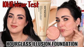 HOURGLASS ILLUSION LUMINOUS GLOW FOUNDATION REVIEW \u0026 10 HR WEAR TEST!